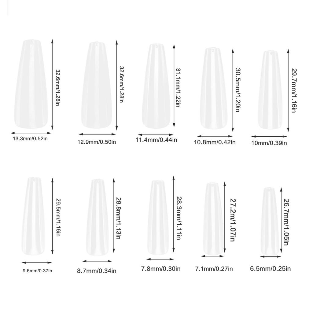 French Ballerina Coffin False Nails,Nail Polish Press On Nails Fake Nails Tips