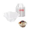 Desirable Shaved Ice Cups, Mini Fleur, Large Diameter, Low Center of Gravity, PET Plastic Cups, Clear (300ml/100 Pieces)