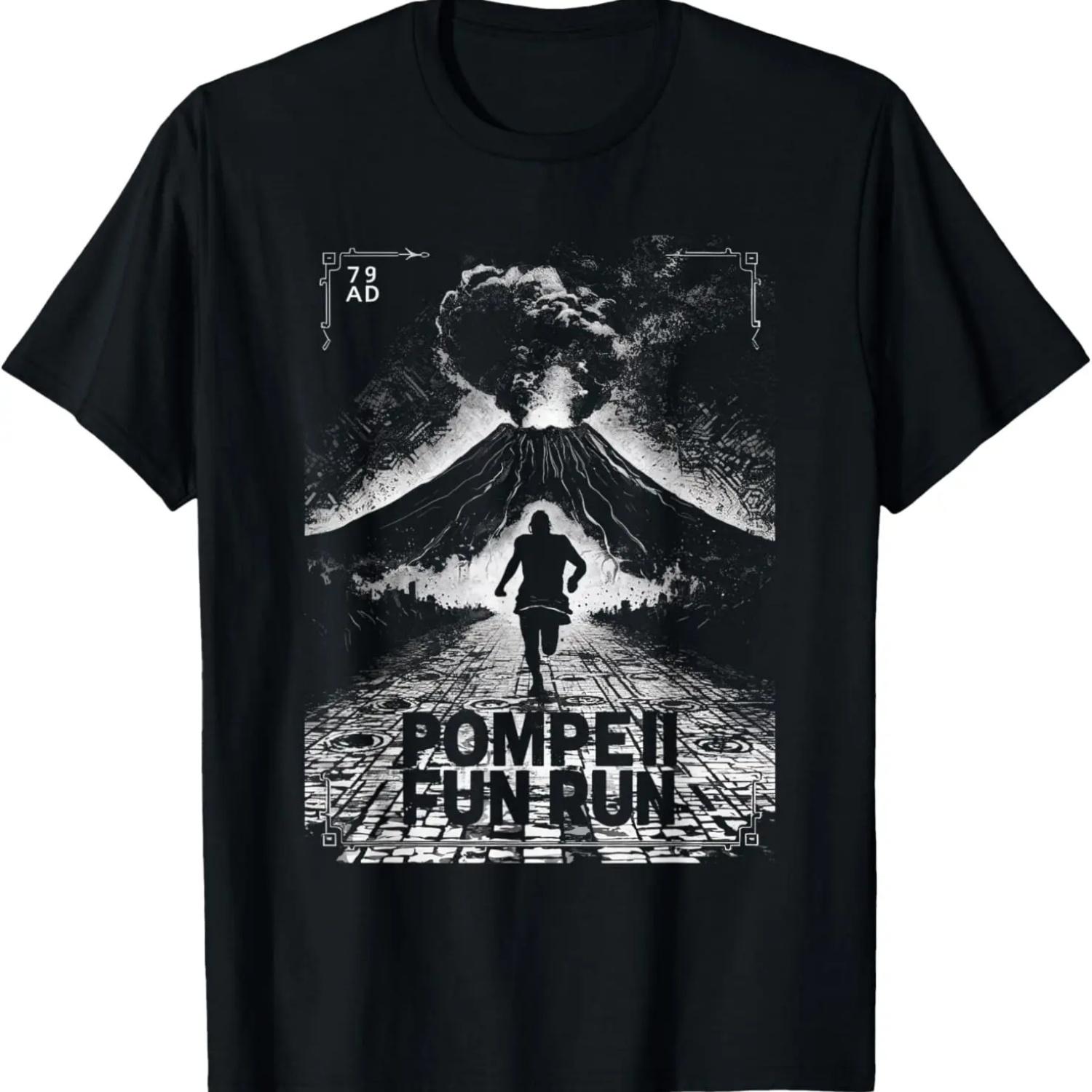 Pompeii 79 AD Fun Run Volcano Lover s T-Shirt S чёрный