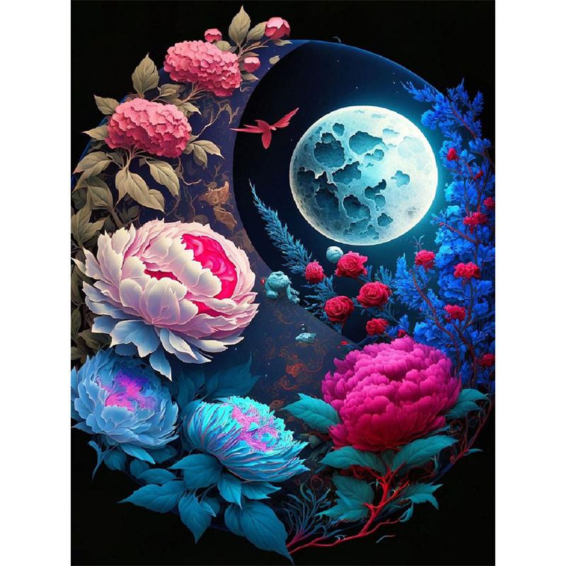 5D DIY Diamond Painting Flower Scenery Diamond Embroidery Painting Full Round Diamond Mosaic DIY Rhinestone Home Decor Gifts