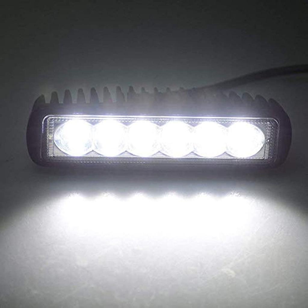 2Pcs 6 ''18W Work Headlight 12V 24V Super Thin Headlight Off-Road Led Headlight Reflector Ip67 Waterproof 6000K Fog Light Bar Led Tractor Lights Off