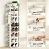 Shoe rack with 9 levels, storage for up to 9 pairs of shoes with top shelf and 2 hooks