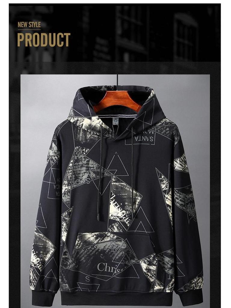 2020 Winter Men's Plus Size Velvet Hoodie - Trendy, Thickened, Oversized Fit