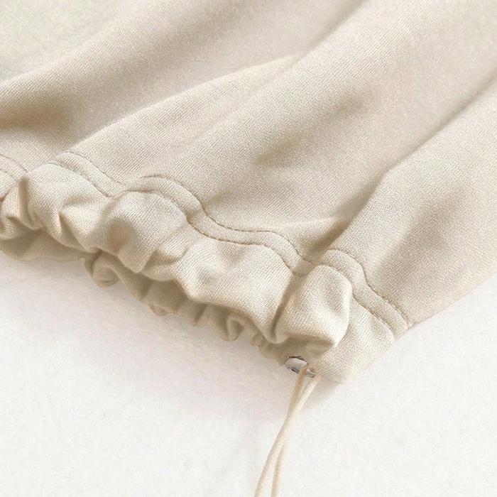 Women Spring Autumn Casual Sports Zipper Lapel Long Sleeve  Solid Color Pullover Hoodies Sweatshirt Top