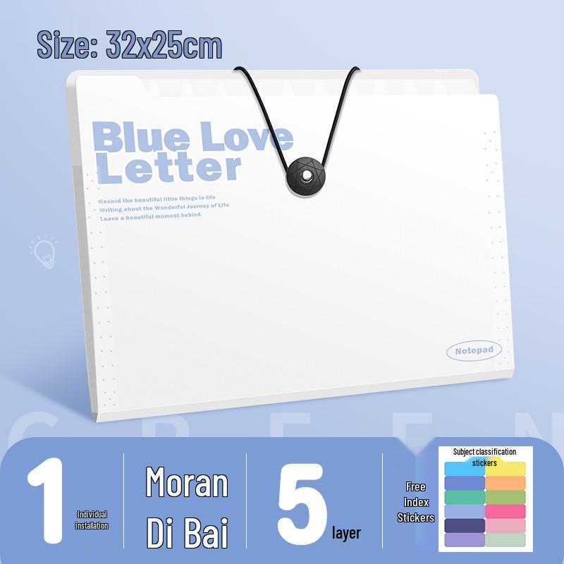 

Multi-Layer A4 Folder for Students - Transparent Sheet Organizer with Dividers for Elementary to High School