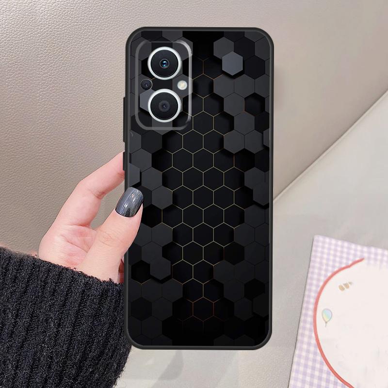 

3D Hexagonal Lights Funda For OPPO Reno 13 11 12 14 Pro 13F 14F 12F 11F 7 8 Lite OPPO Find X5 X6 X8 X9 Pro Case OPPO Find X9 Pro