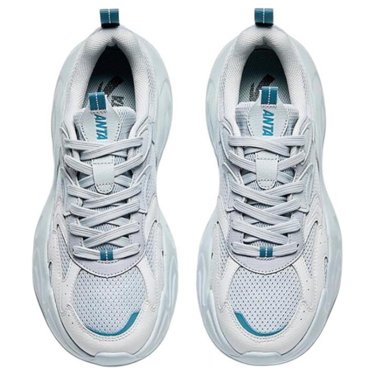 Anta Comfortable Trendy Shock Absorbing Non-Slip Wear-Resistant Low-Top Casual Shoes Men sneaker Gray Blue 912448810-3