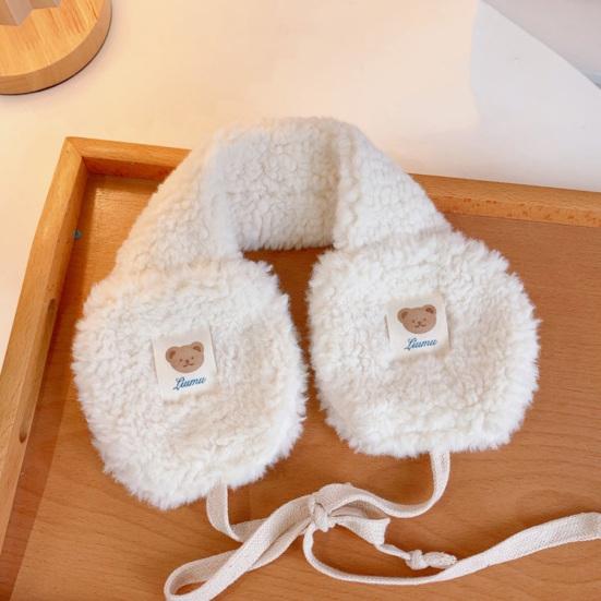 

Yousheng Теплые наушники с рисунком медведя из мультфильма для женщин и девочек, зимние складные утеплители для ушей, на шнуровке, мягкие пушистые чехлы для ушей