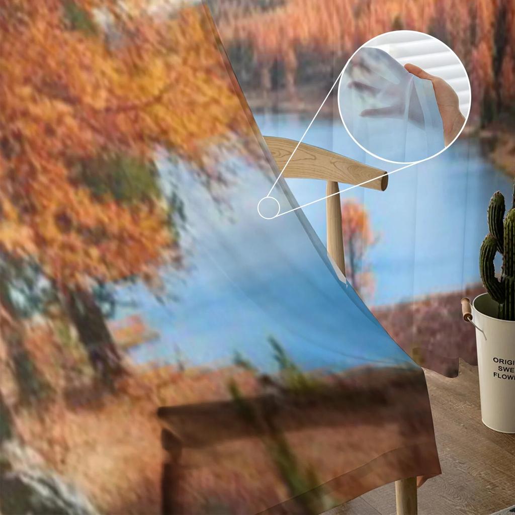 Climbing In Mountains Tulle Sheer Curtains for Living Room the Room Bedroom Kitchen Decoration Voile Organza Curtains