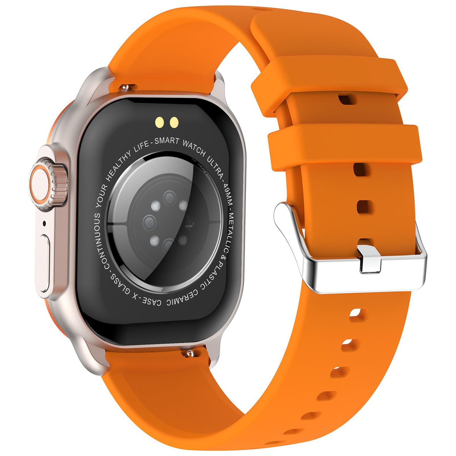 

HK96S 2.06-inch AMOLED Screen Heart Rate Monitor Smart Watch Bluetooth-compatible Call Fitness Tracker Black