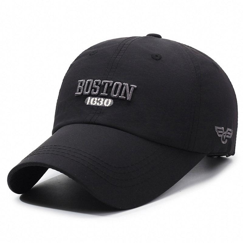 Embroidered Letter Hat Sunscreen Hat Men's Summer Sun Hat Breathable Cap Quick-Drying Baseball Cap