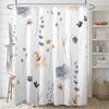 SHU1 3D Printed Tropical Jungle Plants Design Bath Curtain Polyester Waterproof Shower Curtain, 180x180cm