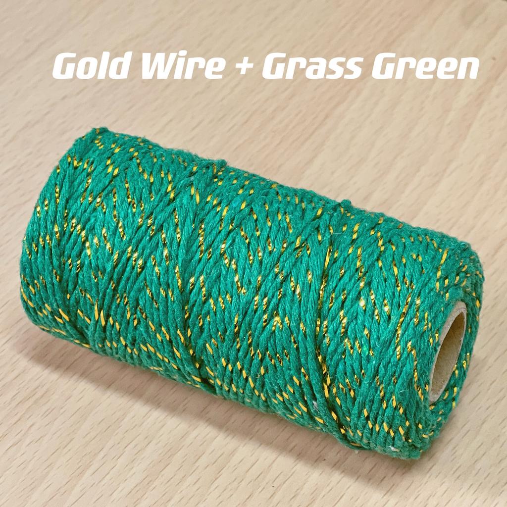 2mm 100m Macrame Cotton Rope Twisted Jute Colored Cotton Two-Color Rope Process For Wall-Mounted Gift Packaging DIY Wedding Deco