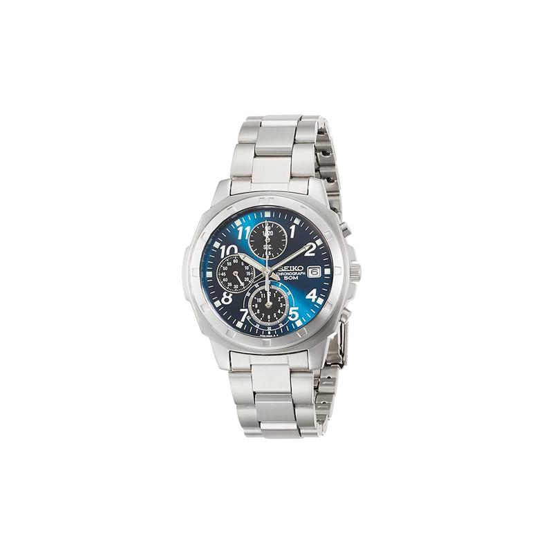 

SEIKO 50 meters waterproof Quartz Steel Strap men s watch blue dial SND193P синій