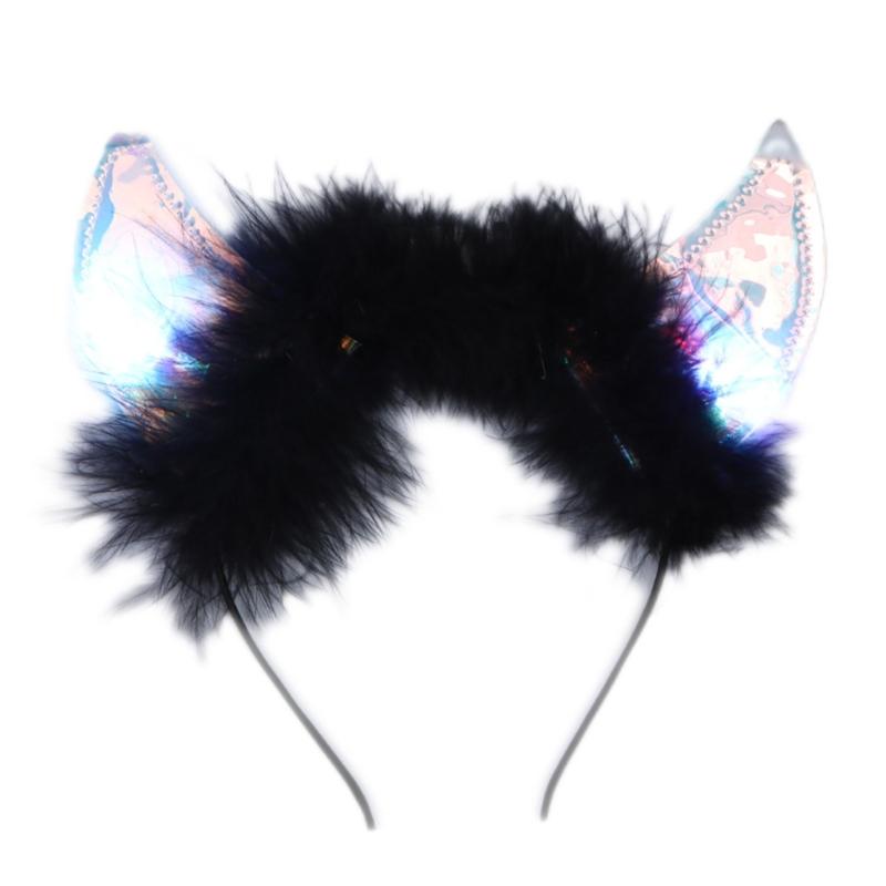 

Red Horns Halloween Horn Hairband with Illuminated Design Hairbands Cow Horns for Dress up Event Hair Hoop