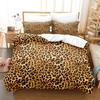 Digital Printing Three-Piece Kit Quilt Cover Pillowcase Leopard Print Bedding