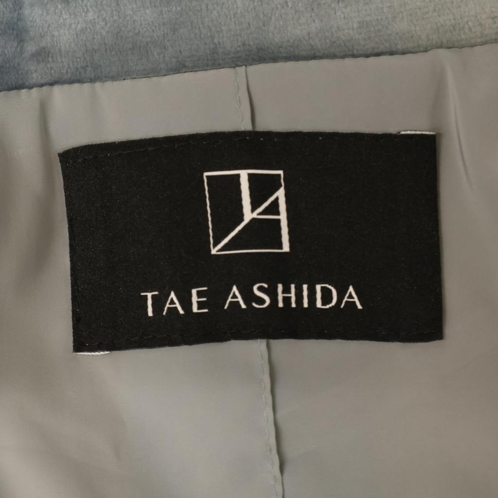 TAE ASHIDA [Good condition/24 year old] TJ4721 Gathered sleeve velour Jacket *There is no size notation. blueUsed