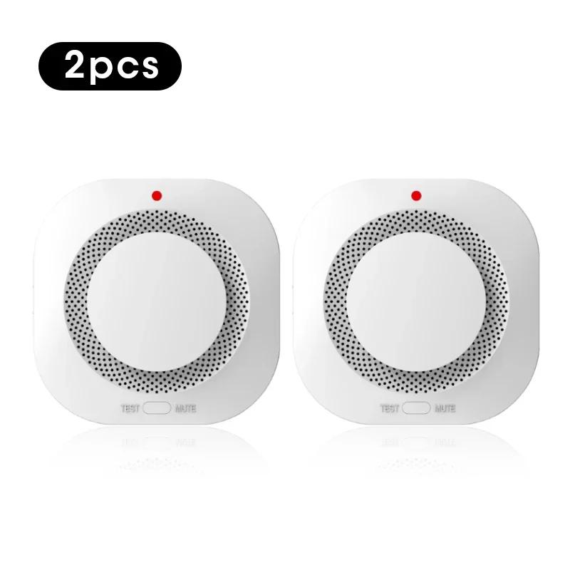 Smoke Detector Alarm 10-Year Lifespan 80dB Low Power Easy Install for Home Office Safety