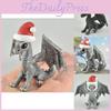 Adorable Resin Dragon Figurine With Christmas Hat Charming Home Decor Gift