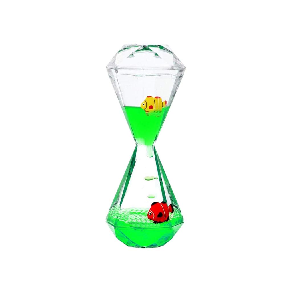 Creative Diamond-Shaped Penguin Liquid Motion Timer Sandglass Desk Ornament Decorative Art Piece Unique Design for Home Office Display