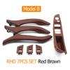 Right Hand Driver RHD Beige Black Car Interior Leather Door Handle Assembly 7PCS Set For BMW 5 Series F10 F11 523i 525i 528i 530