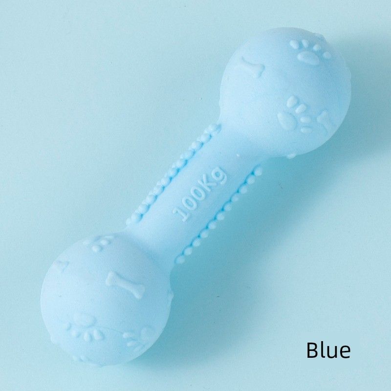 

Dog Toy Bite-Resistant Molar Relieving Stuffy Self-Hi Handy Gadget Corgi Bichon Border Collie Consumption Physical Toy Pet Supplies Foaming dumbbell [no sound]]