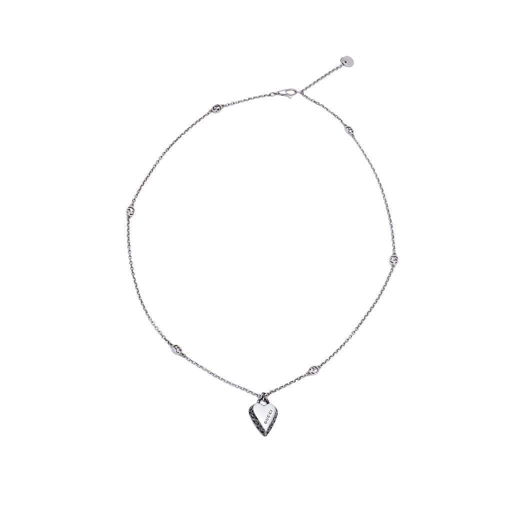Gucci Casual Minimalist Fashion Silver Vintage Polished 925 Silver Necklace Unisex necklace BQ927471837