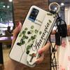 Kickstand Durable Phone Case For ZTE Blade A71/Optus X Swift 5G Back Cover Soft case Flower Fashion Design Lanyard Ring