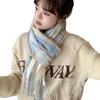 New fresh plaid Korean version plaid scarf female winter student versatile warm ins college style jk scarf male