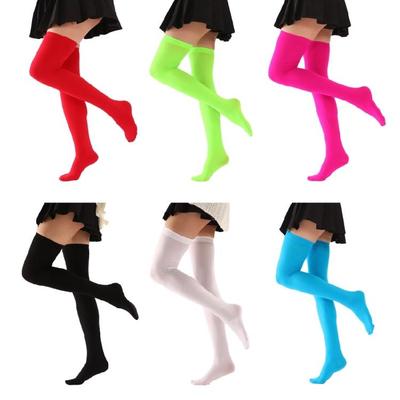 Womens Thigh High Socks Over the Knee Tube Socks Knee High Socks Nylon Stockings
