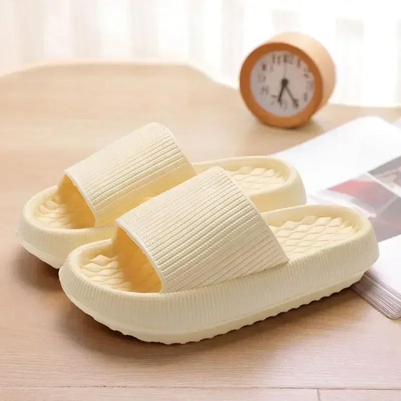 Papuci de femei cu platformă groasă din nor EVA, cu talpă moale, papuci de pernă, șlapi de vară, pentru plajă, papuci de casă antiderapante pentru femei