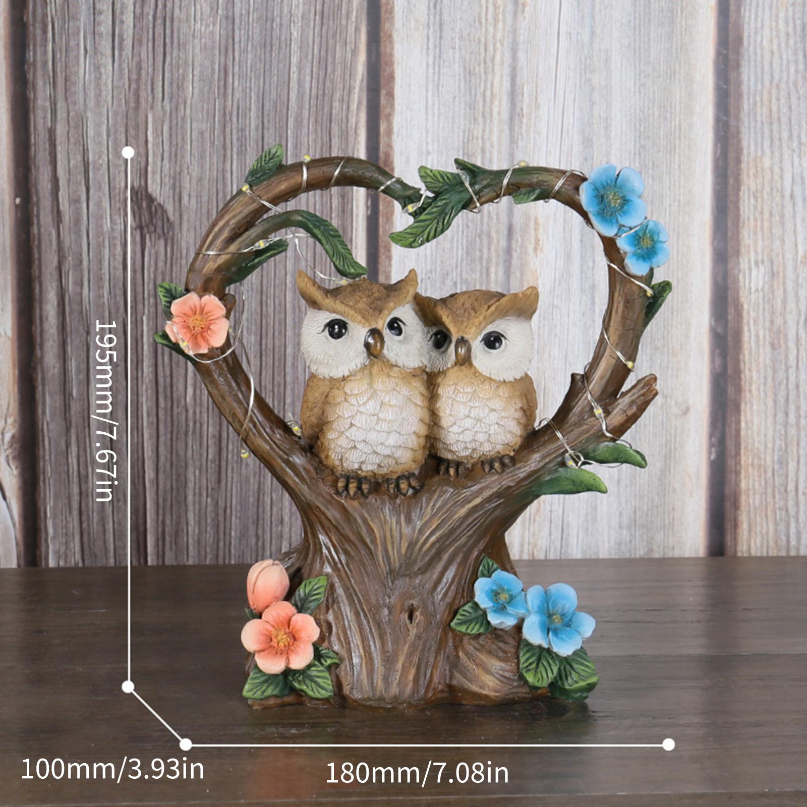 

Садовые сердечки, статуи птиц, статуэтки, украшения с солнечным светом, миниатюрная скульптура из смолы для украшения двора на открытом воздухе