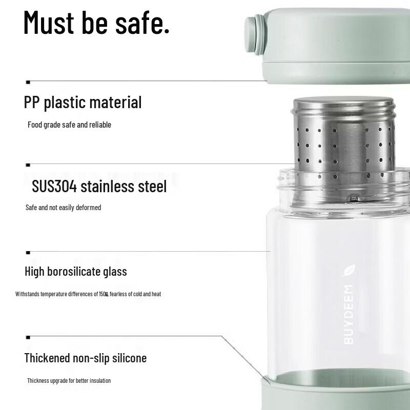 Buydeem Tea Infuser Glass Bottle