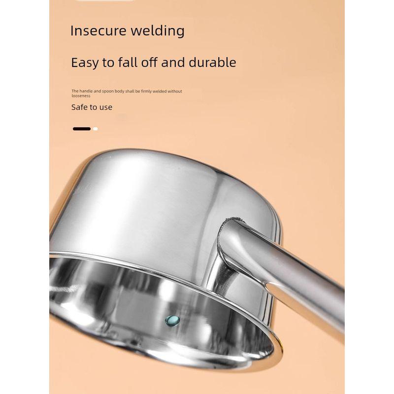 Extra Thick Bailer 304 Stainless Steel Spoon Water Ladle Kitchen Extended Handle Canteen Porridge Ladel Soup Scoop Bailer