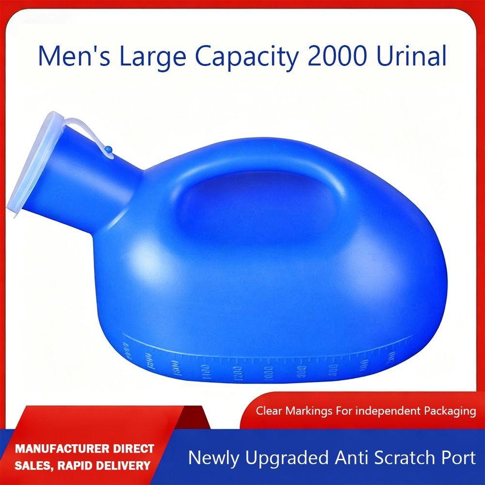Plastový přenosný pisoár s velkou kapacitou 2000 ml na moč pro použití v autě