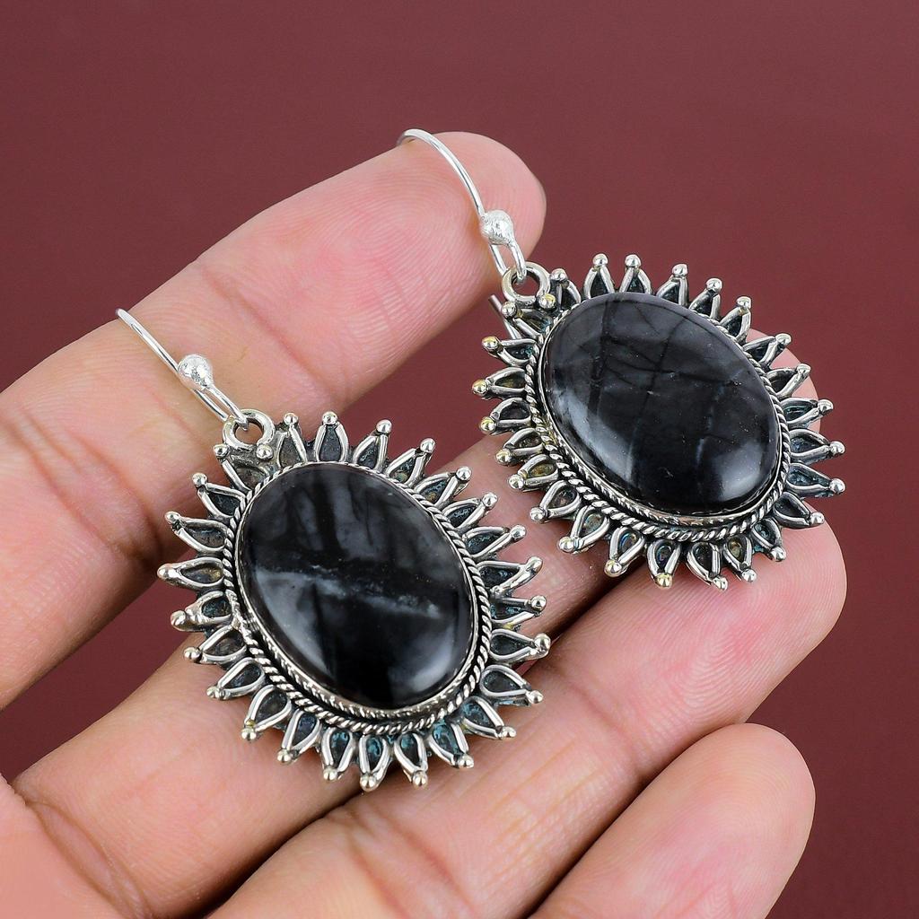 Picasso Jasper Earrings 925 Sterling Silver Earring Handmade Natural Gemstone Jewelry Unique Earring Engagement Gifts Picasso Jasper Jewelry
