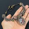 Crazy Lace Agate Handmade Gemstone Necklace, 999 Copper Wire Wrapped Necklace Antique Jewelry, For Engagement Gift