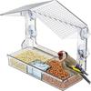 Tool-Free Bird Feeding Bowl Dual Seed Tray Wild Birdfeeder New Window Bird Feeder  Bird Viewing