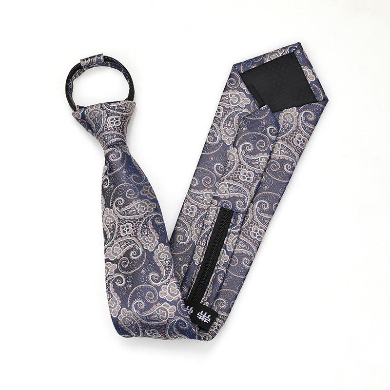 Black Zipper-Free Lazy Blue Men And Women Business Dress Interview To Work Groom Wedding Korean Version Narrow Tie