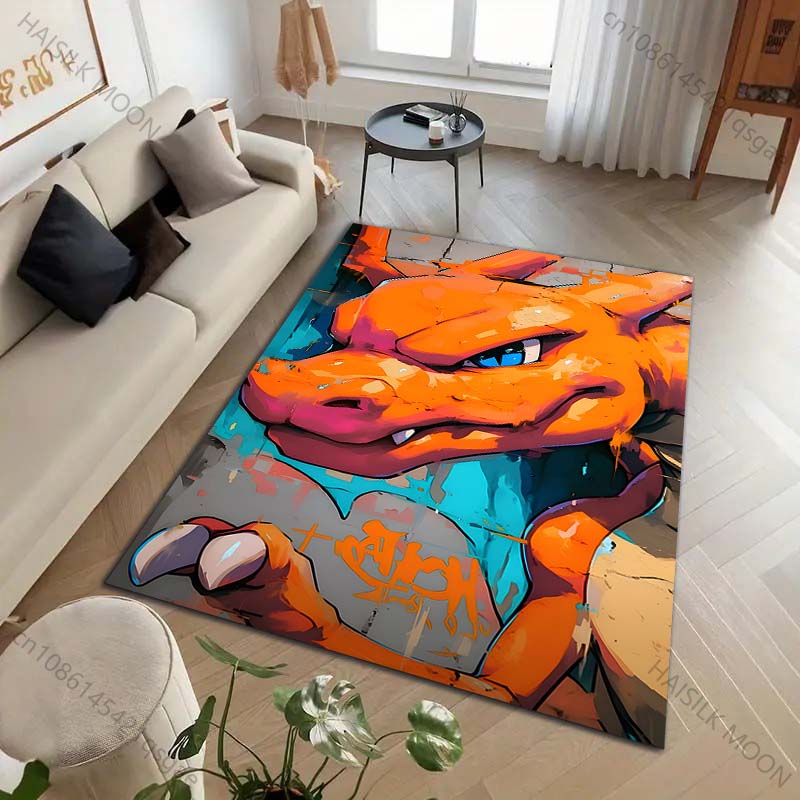 1PC Pocket Monsters Charizard Carpet for Living Room Bedroom Kid's Room Home Decor Area Rug Sofa Cloakroom Play Mat for Gifts