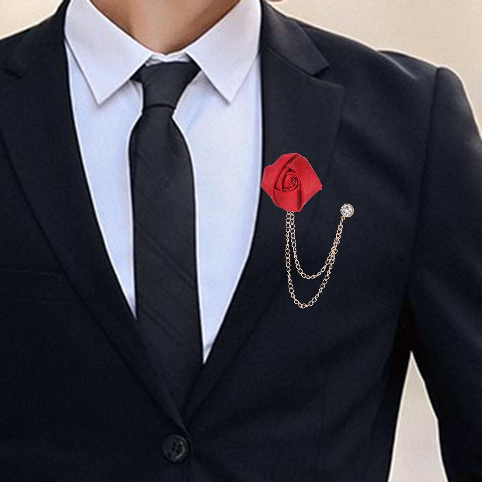 

Bridegroom Wedding Brooches Art Cloth Handmade Accessories Tassel Brooch Rose