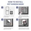 Pet Door New Safe Lockable Magnetic Screen Outdoor Dogs Cats Window Gate House Enter Freely Fashion Pretty Garden Easy Install