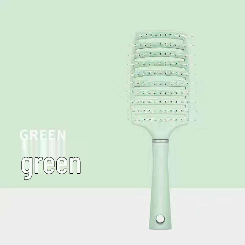 Cherry Blossom Pink Fluffy Rib Comb High Skull Large Curling Massage Styling Tool for Women s Home Use