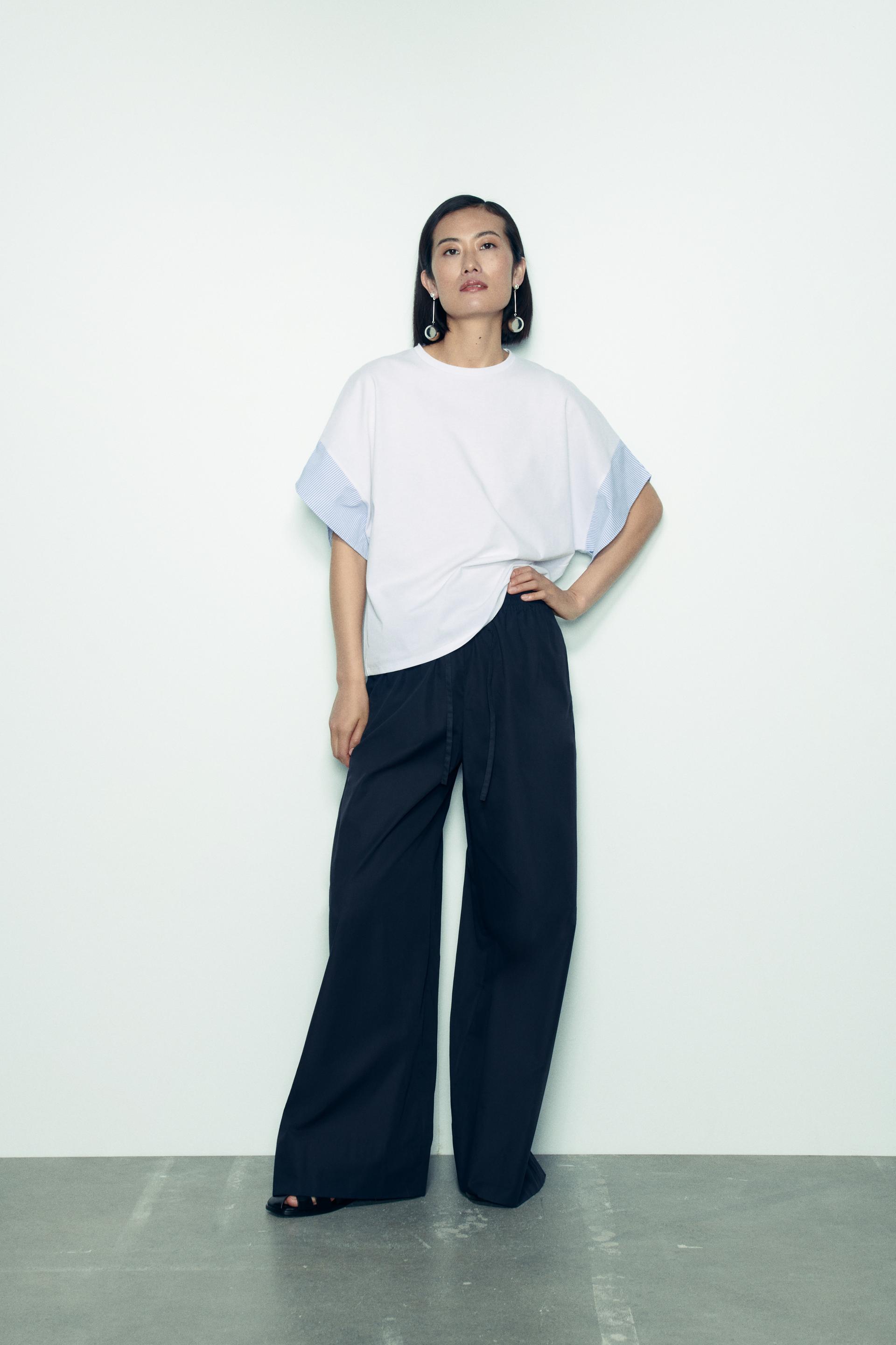 

COMBINED POPLIN T-SHIRT