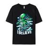 Jag Tror Skater Utomjording T-shirts Företag Toppar Skjortor Ren Bomull T-shirts Anime Tryckta T-shirts Roliga Skjortor