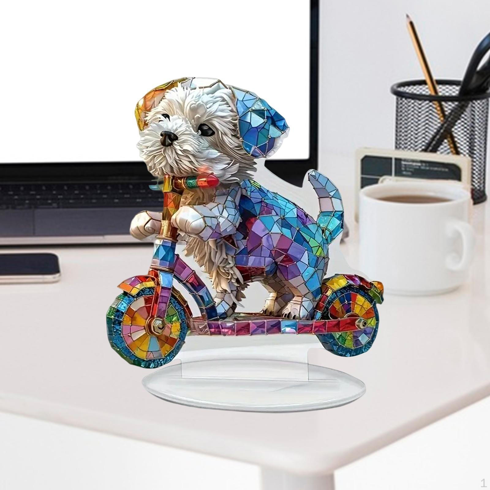 

Dog Desktop Ornament Centerpiece Table Decoration 2D Flat Fashion Interior Design Acrylic Decorative