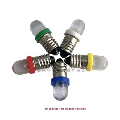 E10 LED Indicator Bulb: White, Blue, Green, Red, Yellow, Warm White for Experiments