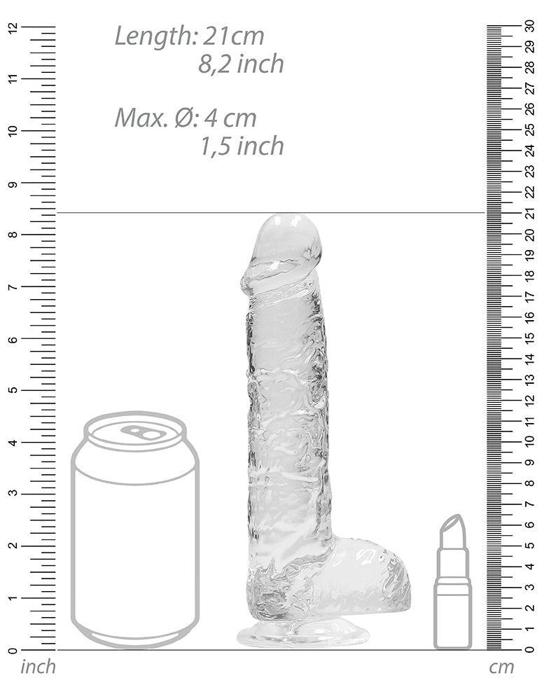 Gode Crystal Clear 16 x 4cm Transparent - Real Rock Crystal - GODE TRANSPARENT