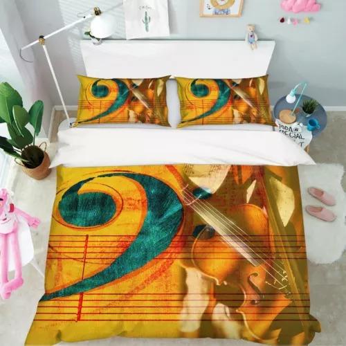 Comforter Violin Bedding Set Decoration Gift Suitable For Children Boys Girls And Adults Warm Soft Comfortable And Breathable