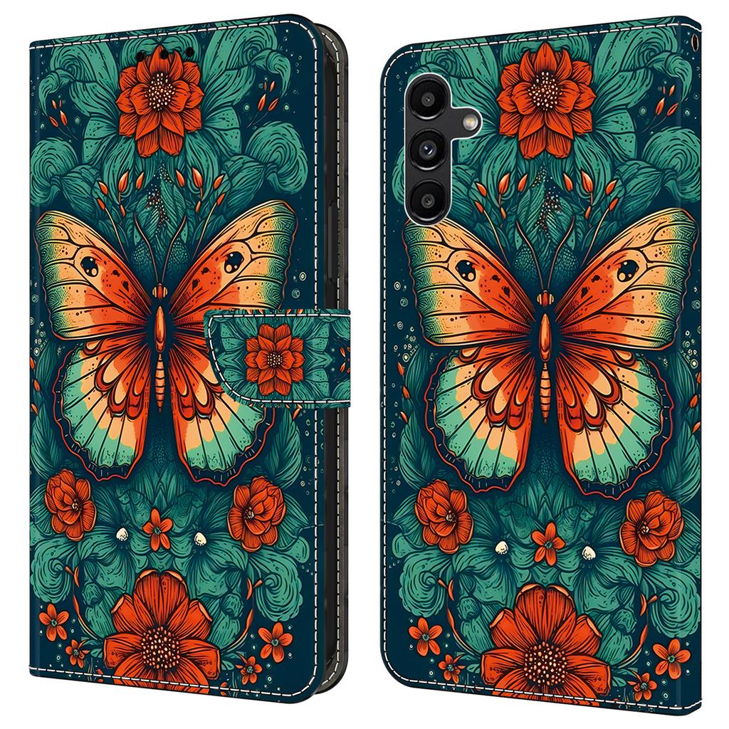 For Samsung Galaxy S24 Case Pattern Printing Leather Flip Phone Case